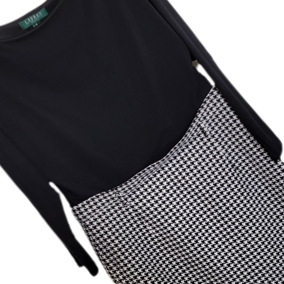 Lauren Ralph Lauren Women's size 8 Black and White Houndstooth Mini Dress. - Picture 8 of 9